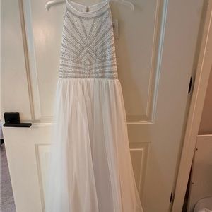 Girl’s Formal/Easter white dress with sparkled top